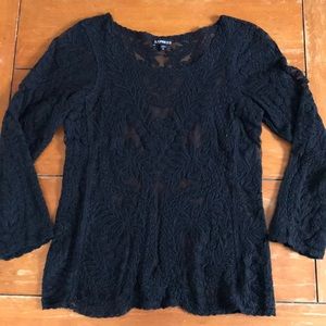 Black lace blouse